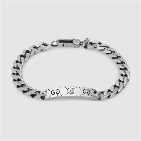 gucci ghost chain bracelet in silver ราคา|gucci ghost chain bracelets.